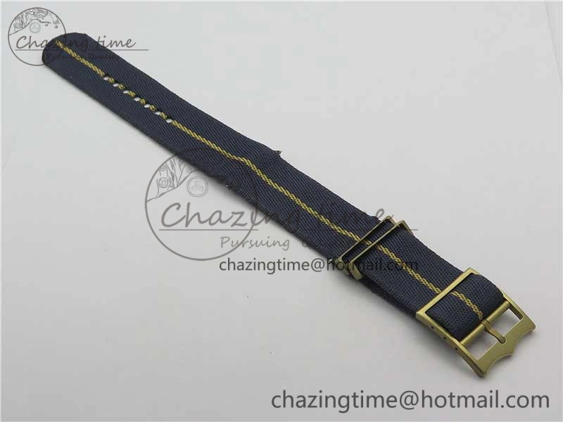 Heritage Black Bay Bronze Blue XF 1:1 Best Edition on Aged Brown Leather Strap A5612 V3 (Free Nato Strap)