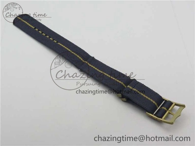 Heritage Black Bay Bronze Blue XF 1:1 Best Edition on Aged Brown Leather Strap A5612 V3 (Free Nato Strap)