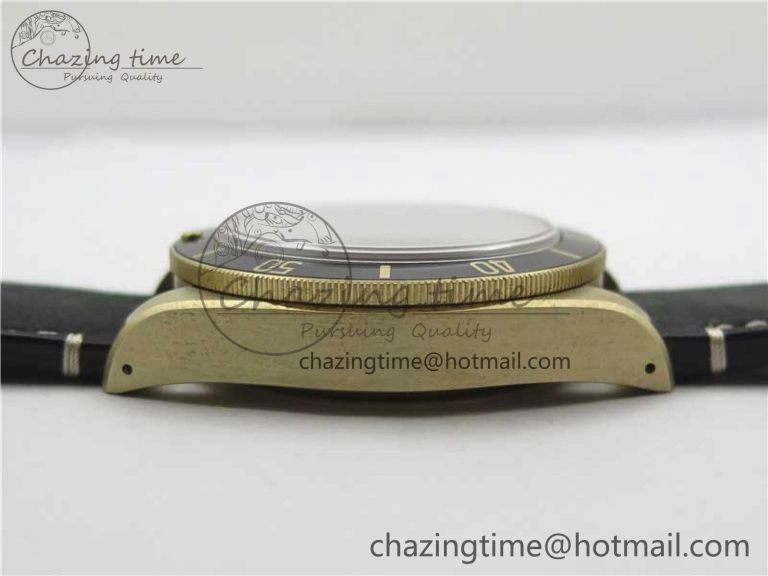 Heritage Black Bay Bronze Gray XF 1:1 Best Edition on Leather Strap A5612 (Free Nylon Strap)