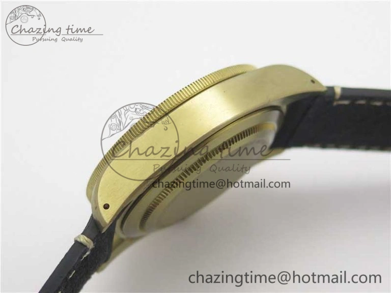 Heritage Black Bay Bronze Gray ZF 1:1 Best Edition on Leather Strap A2824