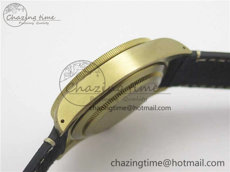 Heritage Black Bay Bronze Gray ZF 1:1 Best Edition on Leather Strap A2824