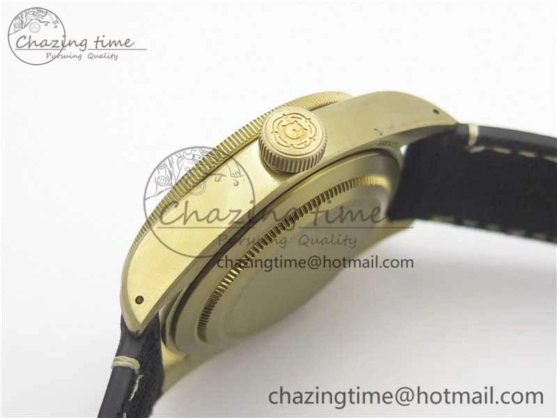 Heritage Black Bay Bronze Gray ZF 1:1 Best Edition on Leather Strap A2824