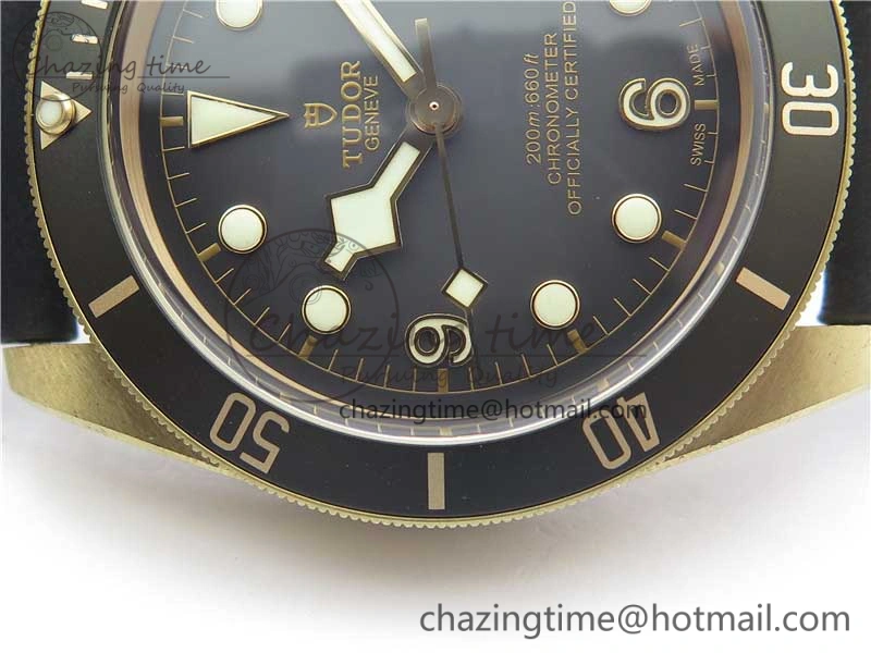 Heritage Black Bay Bronze Gray ZF 1:1 Best Edition on Leather Strap A2824