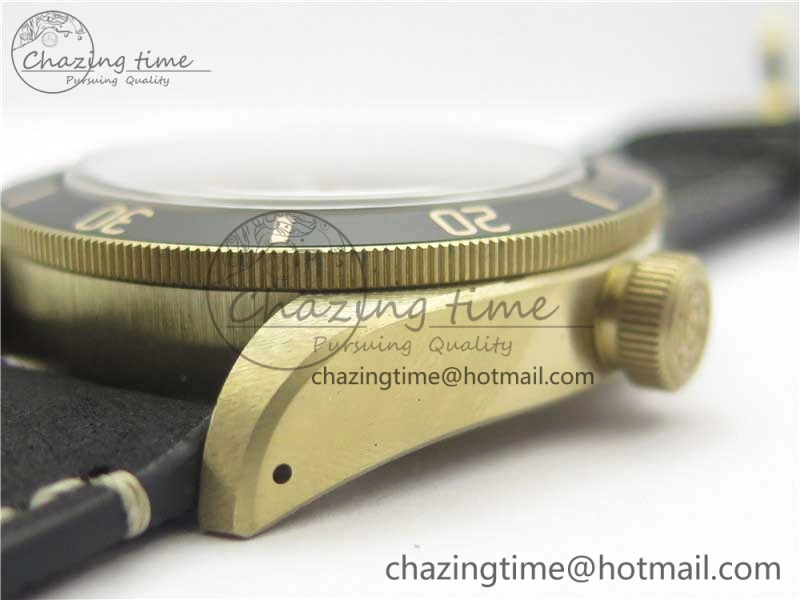 Heritage Black Bay Bronze Gray ZF 1:1 Best Edition on Leather Strap A2824