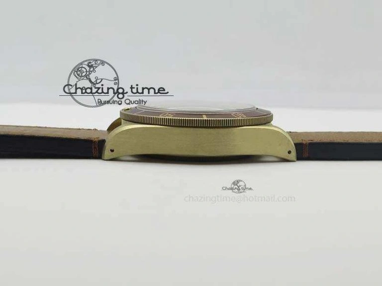 Heritage Black Bay Bronze ZF 1:1 Best Edition On Aged Brown Leather Strap A2824 V2