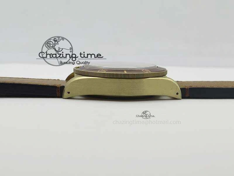 Heritage Black Bay Bronze ZF 1:1 Best Edition On Aged Brown Leather Strap A2824 V2