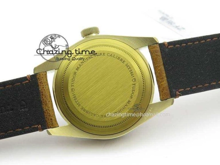 Heritage Black Bay Bronze ZF 1:1 Best Edition On Aged Brown Leather Strap A2824 V2