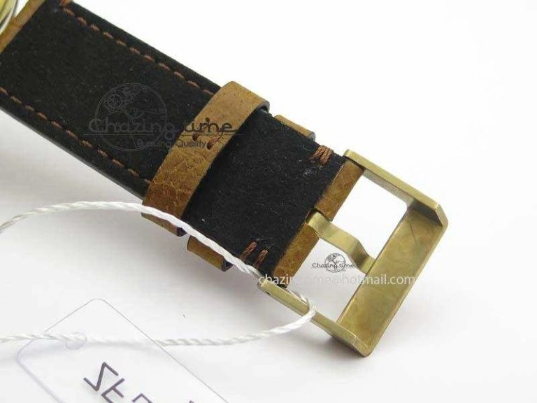 Heritage Black Bay Bronze ZF 1:1 Best Edition On Aged Brown Leather Strap A2824 V2