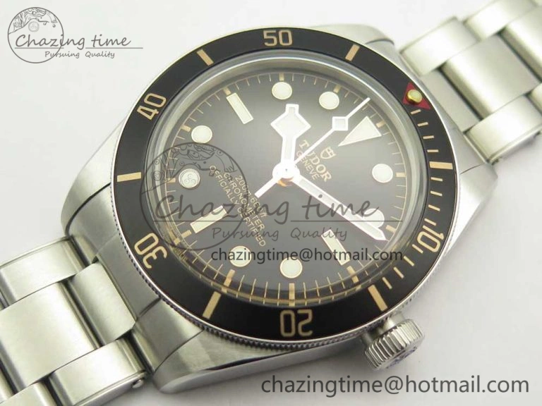 Heritage Black Bay Fifty-Eight 39mm SS ZF 1:1 Best Edition Black Dial on SS Bracelet A2824 V2