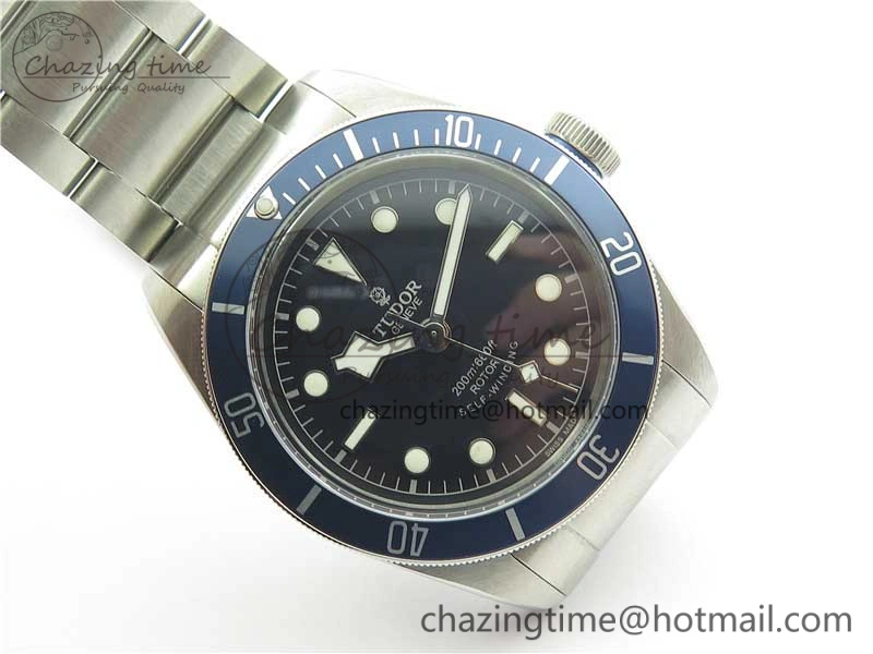 Heritage Black Bay M79230B-0008 SS ZF 1:1 Best Edition Blue Bezel Black Dial on SS Bracelet A2824 (Free box)
