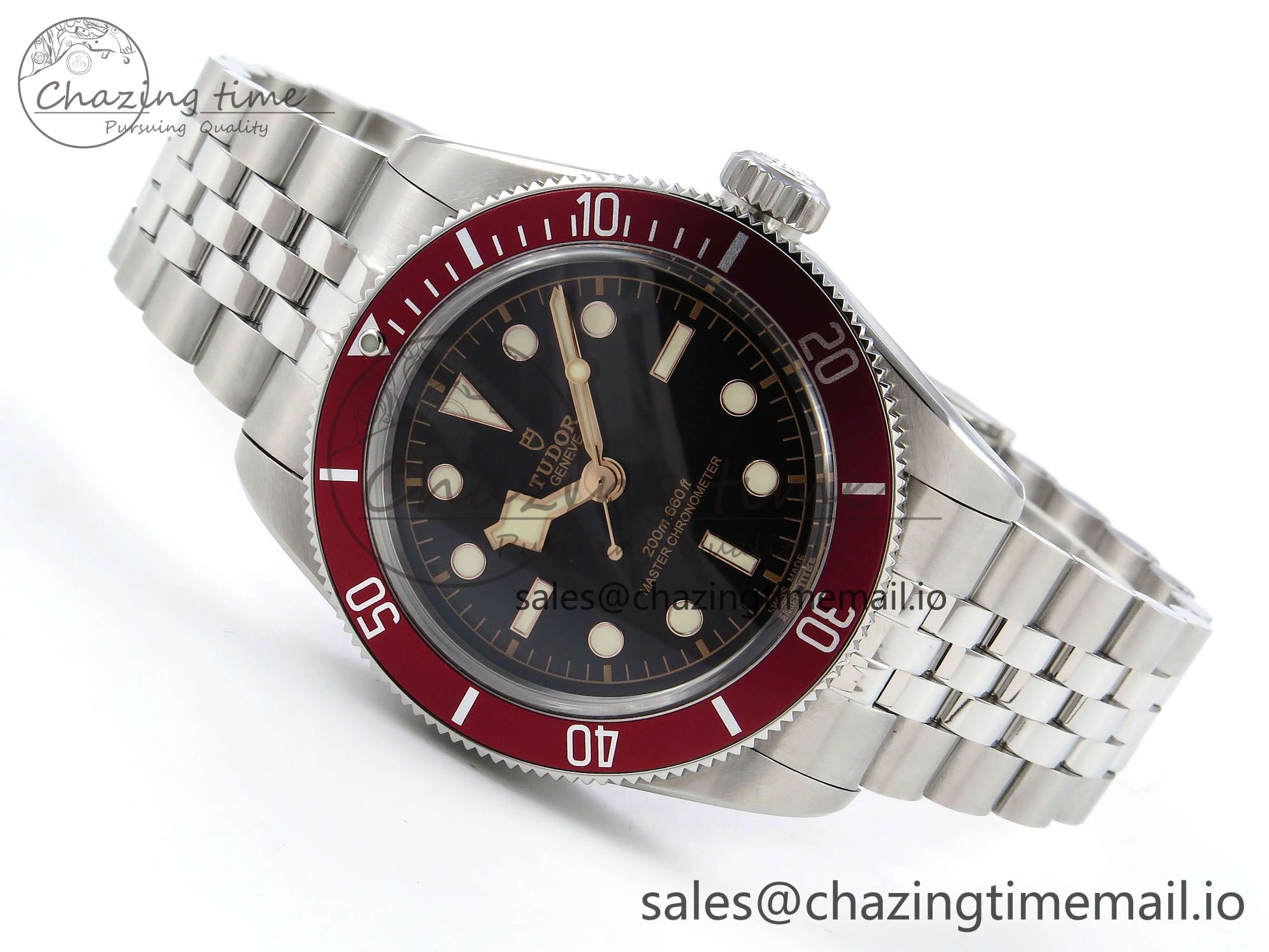 Heritage Black Bay Red Bezel ZF 1:1 Best Edition on SS Jubilee Bracelet A2824