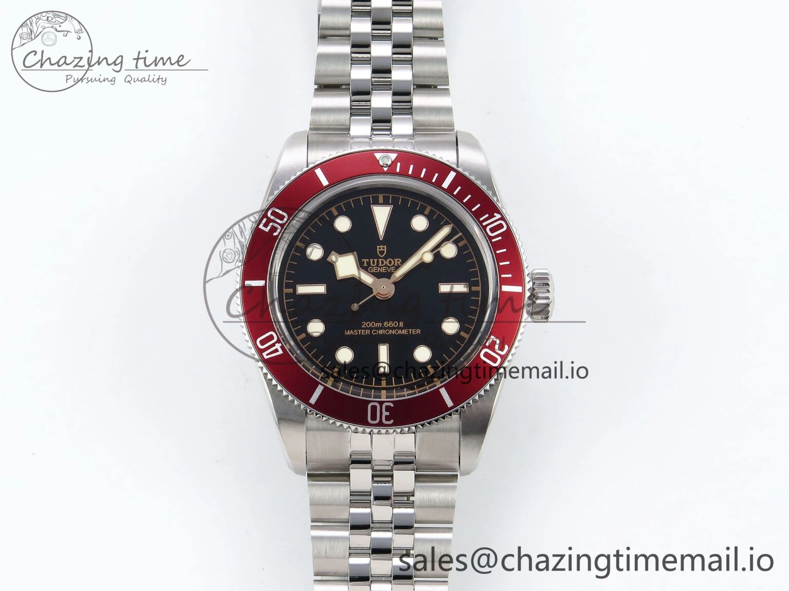 Heritage Black Bay Red Bezel ZF 1:1 Best Edition on SS Jubilee Bracelet A2824