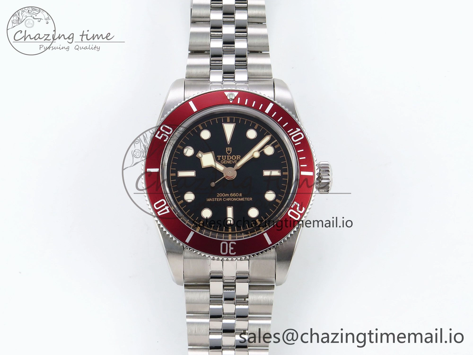 Heritage Black Bay Red Bezel ZF 1:1 Best Edition on SS Jubilee Bracelet A2824