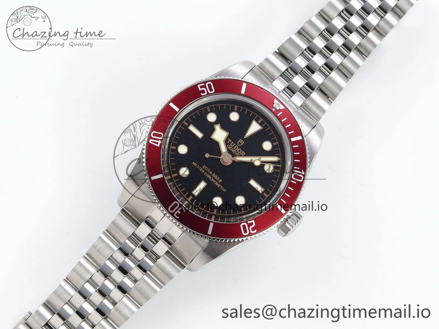 Heritage Black Bay Red Bezel ZF 1:1 Best Edition on SS Jubilee Bracelet A2824