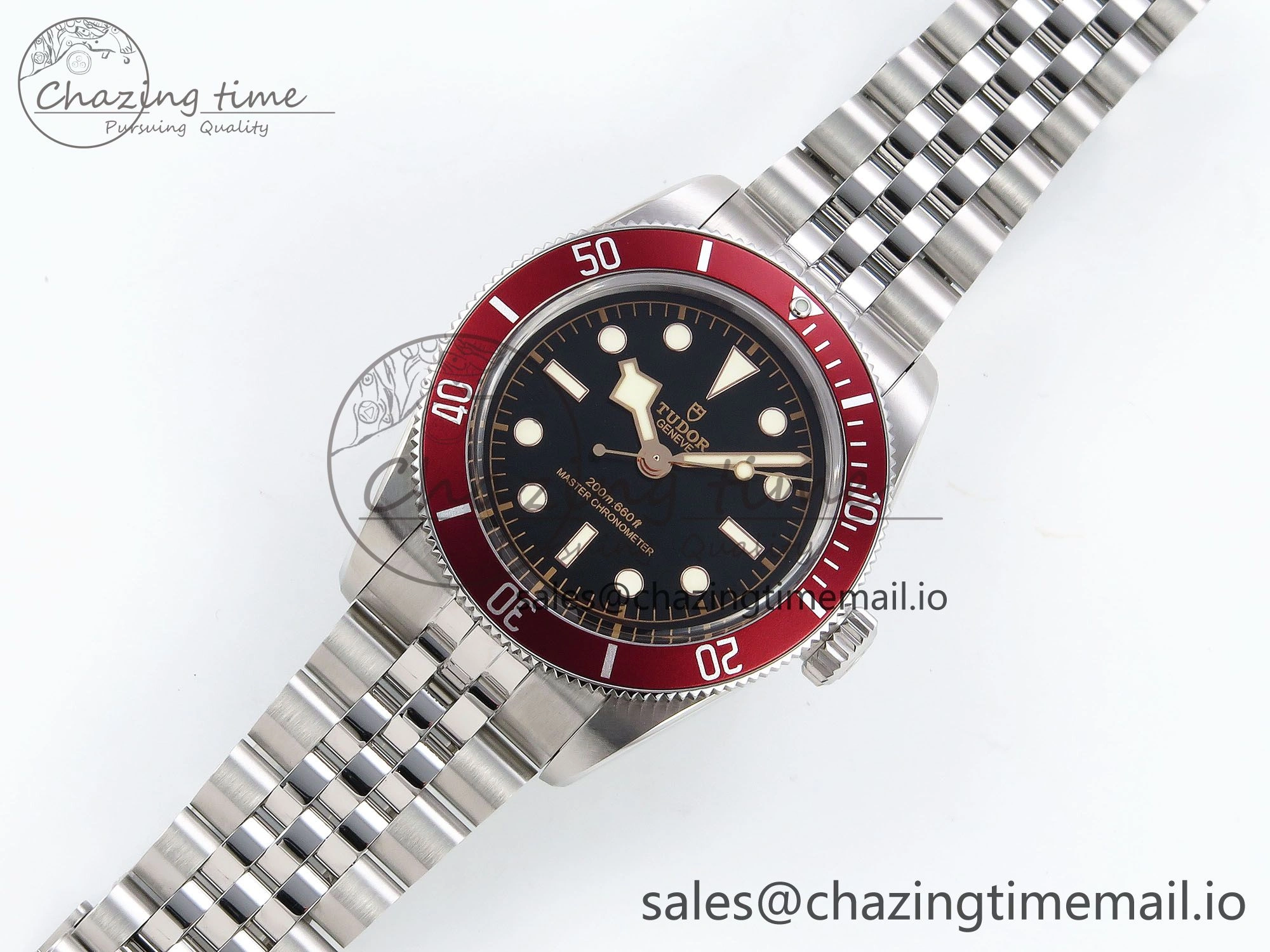 Heritage Black Bay Red Bezel ZF 1:1 Best Edition on SS Jubilee Bracelet A2824
