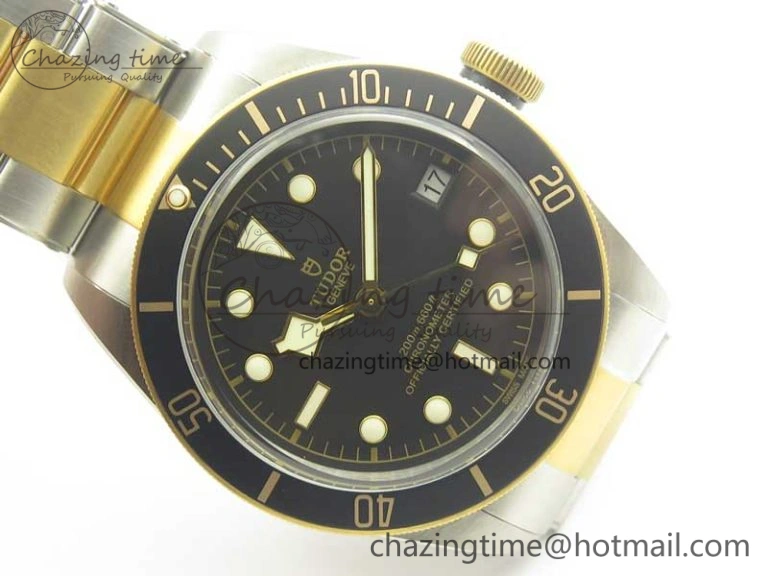 Heritage Black Bay S&G 2017 ZF 1:1 Best Edition On SS YG Bracelet A2824 ( Free Nylon Strap)