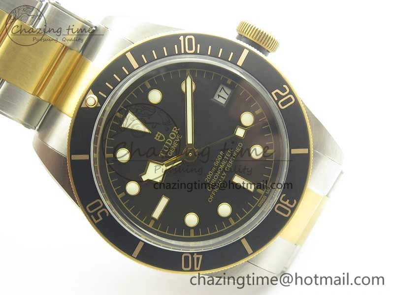 Heritage Black Bay S&G 2017 ZF 1:1 Best Edition On SS YG Bracelet A2824 ( Free Nylon Strap)