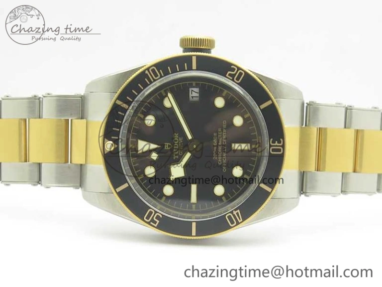 Heritage Black Bay S&G 2017 ZF 1:1 Best Edition On SS YG Bracelet A2824 ( Free Nylon Strap)