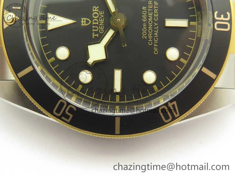 Heritage Black Bay S&G 2017 ZF 1:1 Best Edition On SS YG Bracelet A2824 ( Free Nylon Strap)