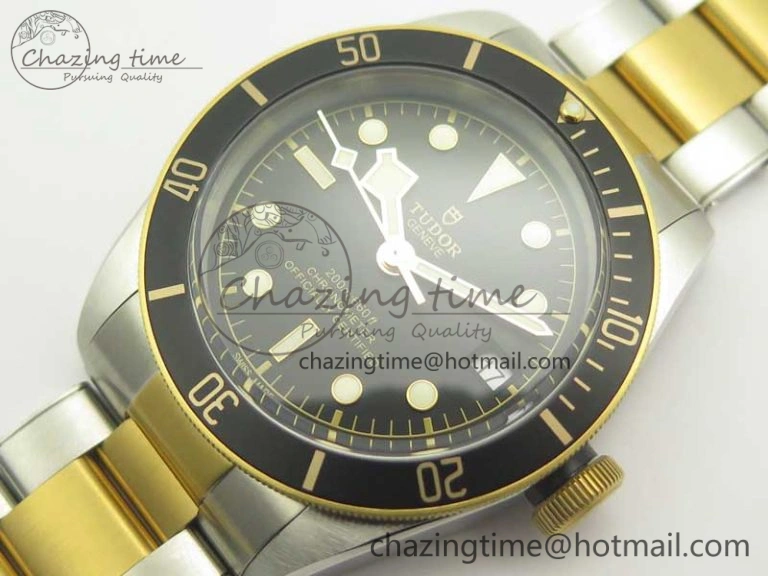 Heritage Black Bay S&G 2017 ZF 1:1 Best Edition On SS YG Bracelet A2824 ( Free Nylon Strap)