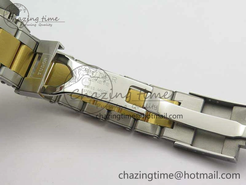 Heritage Black Bay SS YG 2017 ZF 1:1 Best Edition Gold Dial On SS Bracelet A2824