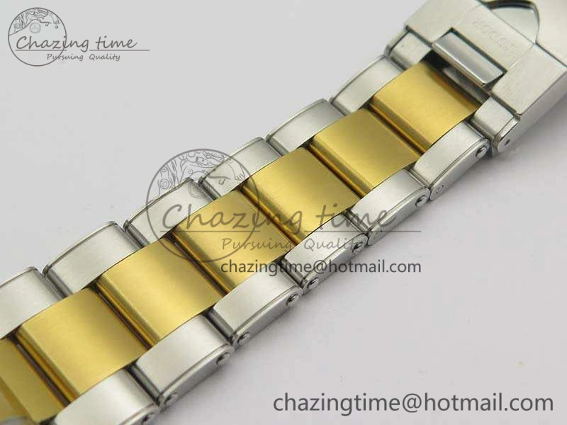 Heritage Black Bay SS YG 2017 ZF 1:1 Best Edition Gold Dial On SS Bracelet A2824