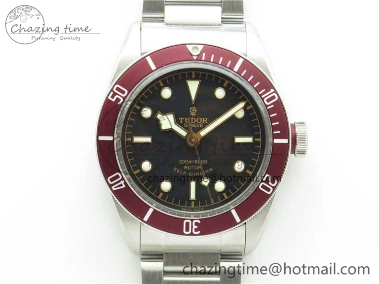 Heritage Black Bay ZF 1:1 Best Edition on Bracelet A2824 ( Red )