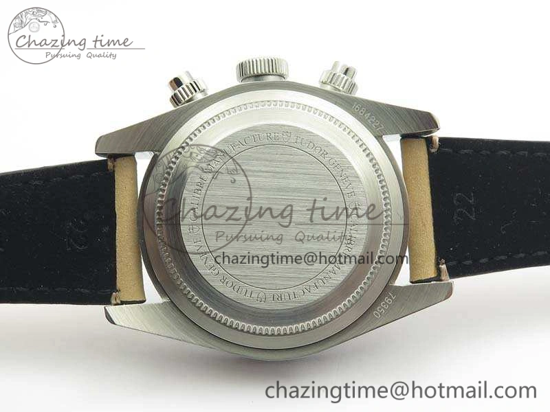 Heritage Chrono 79350 SS Best Edition Black Dial On Leather Strap A7750