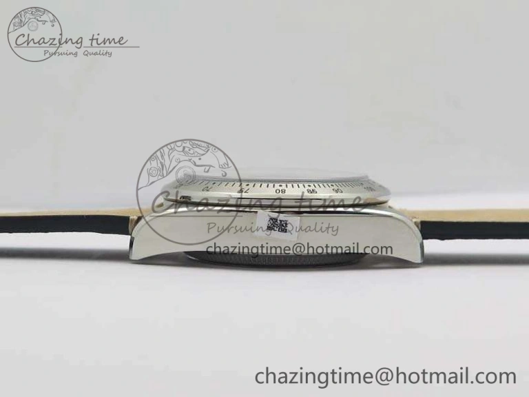 Heritage Chrono 79350 SS Best Edition Black Dial On Leather Strap A7750