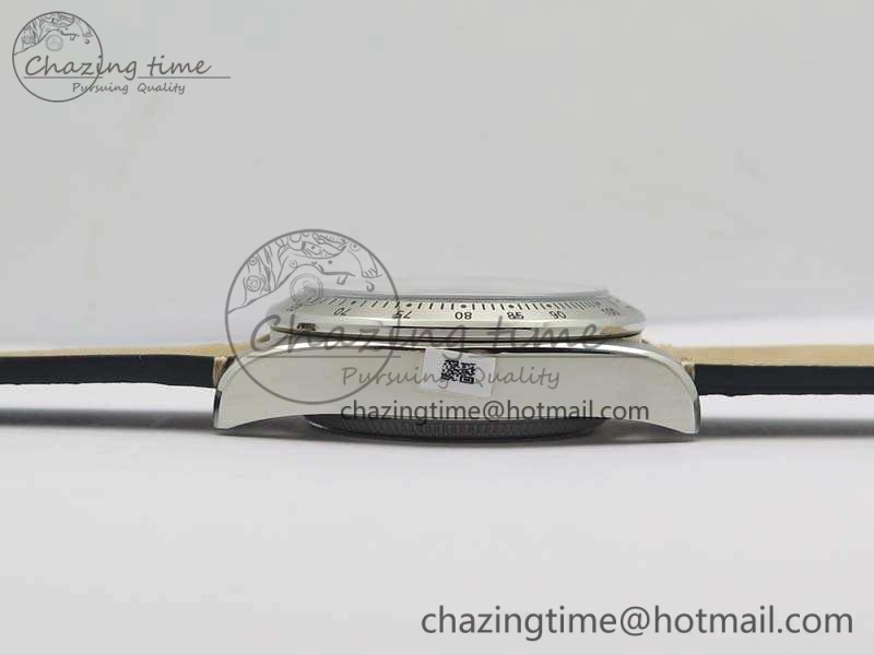 Heritage Chrono 79350 SS Best Edition Black Dial On Leather Strap A7750