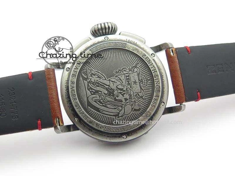 Heritage Pilot Ton-Up Aged SS Case Gray Dial On Leather Strap Jap Quartz