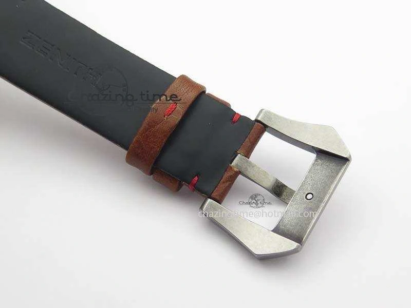 Heritage Pilot Ton-Up Aged SS Case Gray Dial On Leather Strap Jap Quartz