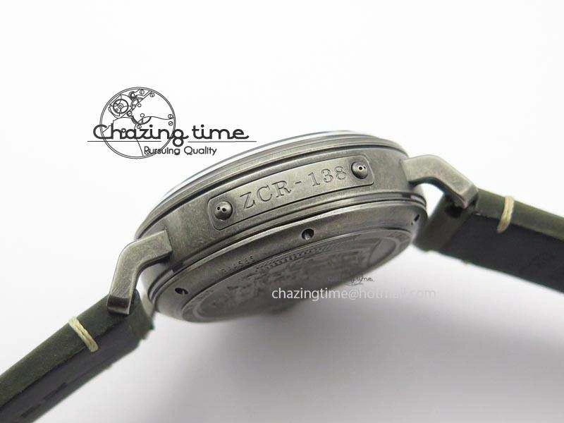 Heritage Pilot Ton-Up Aged SS Case V6F 1:1 Best Edition On Green Nubuck Strap A7750