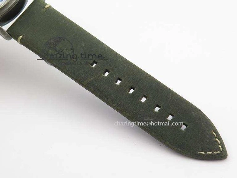 Heritage Pilot Ton-Up Aged SS Case V6F 1:1 Best Edition On Green Nubuck Strap A7750