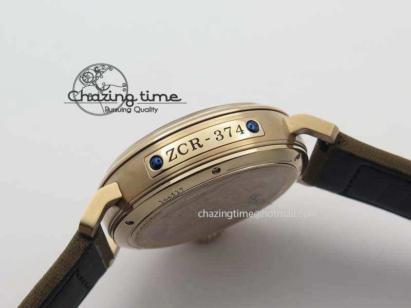 Heritage Pilot Ton-Up RG Case Black Dial On Brown Asso Leather Strap Jap Quartz