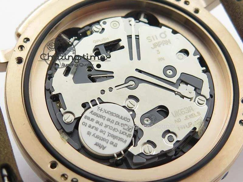 Heritage Pilot Ton-Up RG Case Black Dial On Brown Asso Leather Strap Jap Quartz