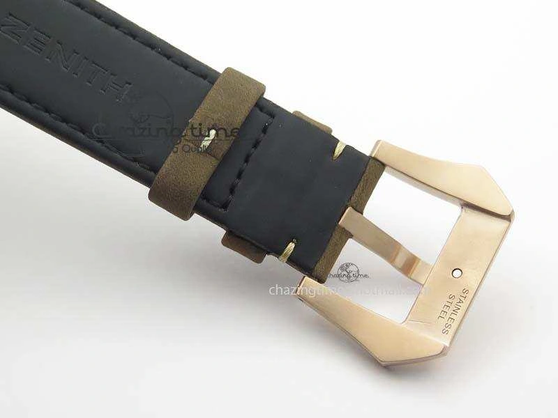 Heritage Pilot Ton-Up RG Case Black Dial On Brown Asso Leather Strap Jap Quartz