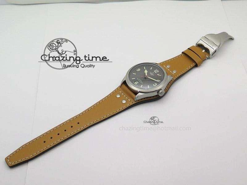 Heritage Ranger SS Black Dial on Brown Leather Strap A2824