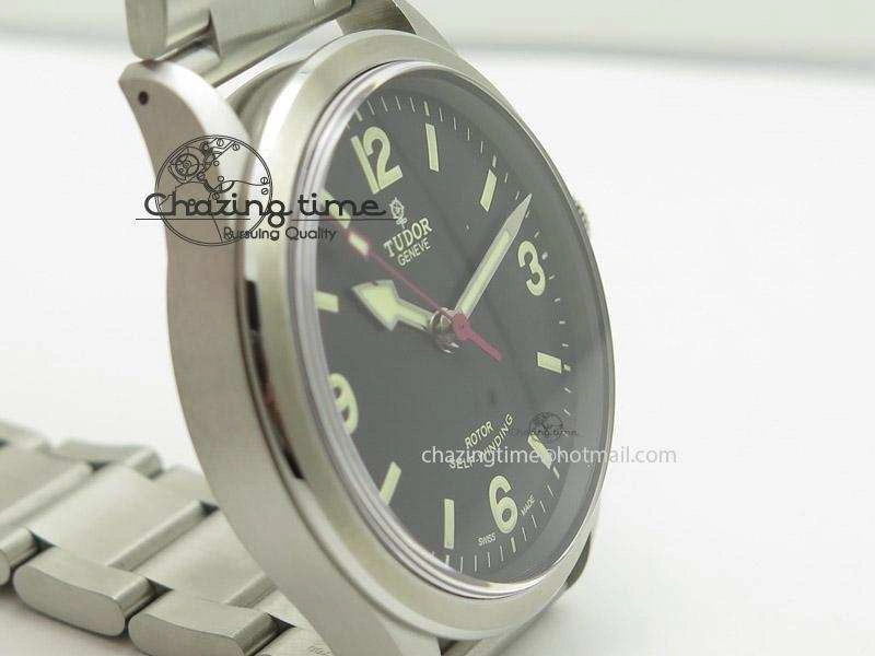 Heritage Ranger SS V6F 1:1 Best Edition Black Dial on SS Bracelet A2824 V2