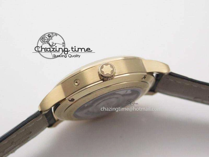 Heritage Spirit Moonphase RG Black Dial On Black Leather Strap MIYOTA 9015