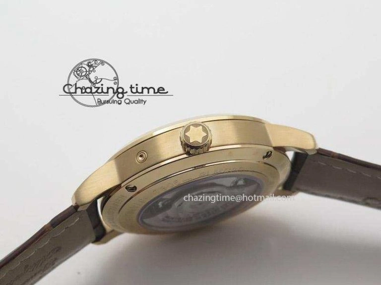 Heritage Spirit Moonphase RG Silver Dial On Brown Leather Strap MIYOTA 9015