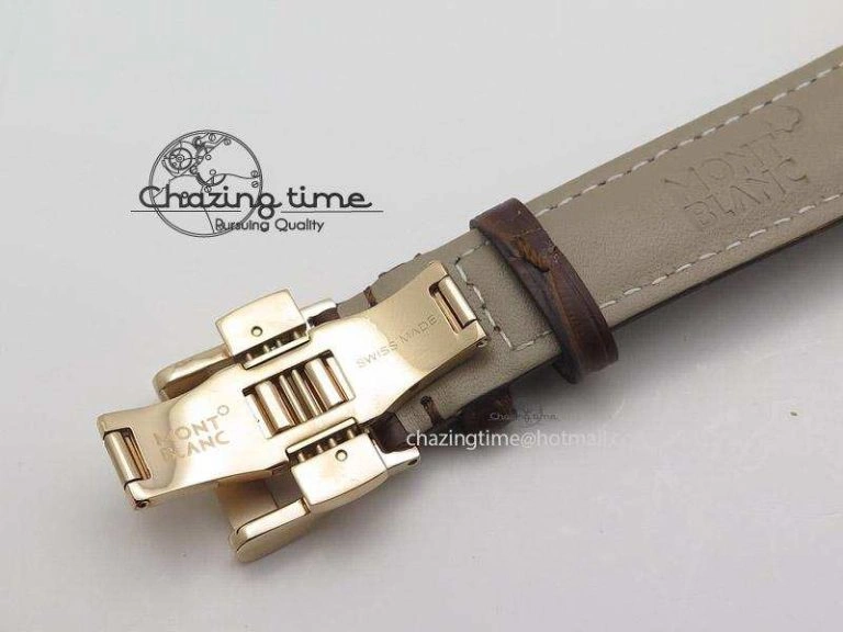 Heritage Spirit Moonphase RG Silver Dial On Brown Leather Strap MIYOTA 9015
