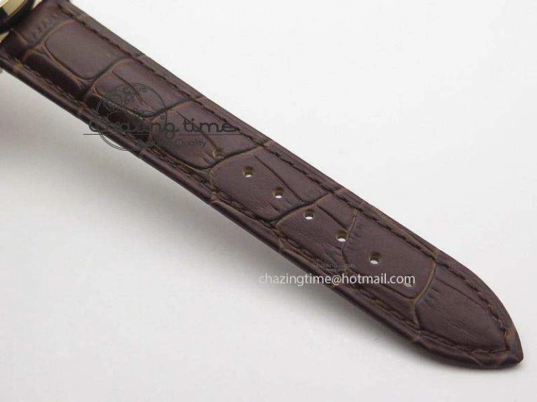 Heritage Spirit Moonphase RG Silver Dial On Brown Leather Strap MIYOTA 9015