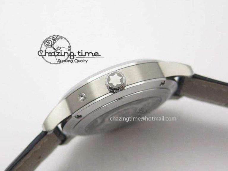 Heritage Spirit Moonphase SS Silver Dial SS Markers On Black Leather Strap MIYOTA 9015