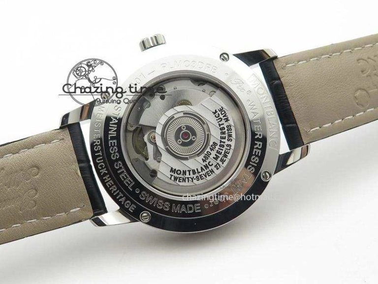 Heritage Spirit Moonphase SS Silver Dial SS Markers On Black Leather Strap MIYOTA 9015