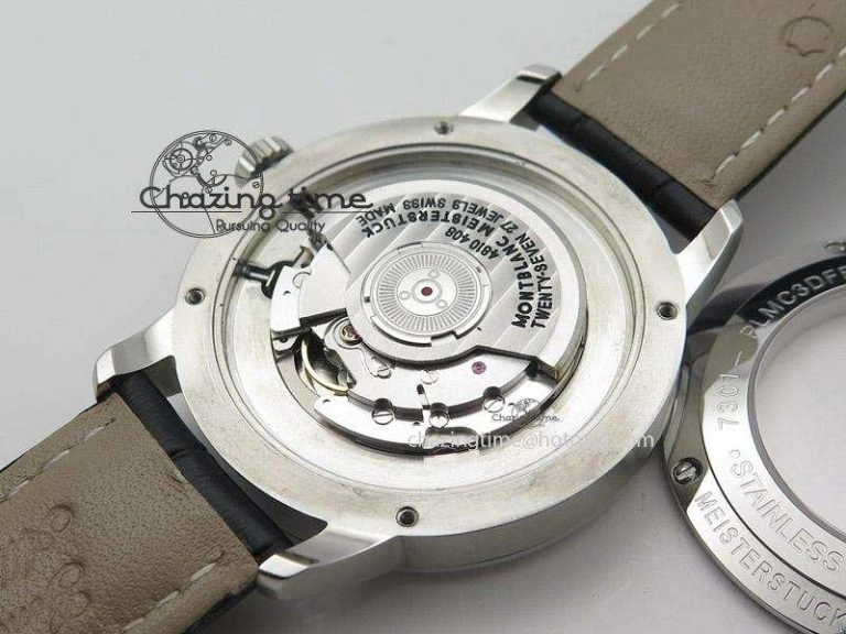 Heritage Spirit Moonphase SS Silver Dial SS Markers On Black Leather Strap MIYOTA 9015
