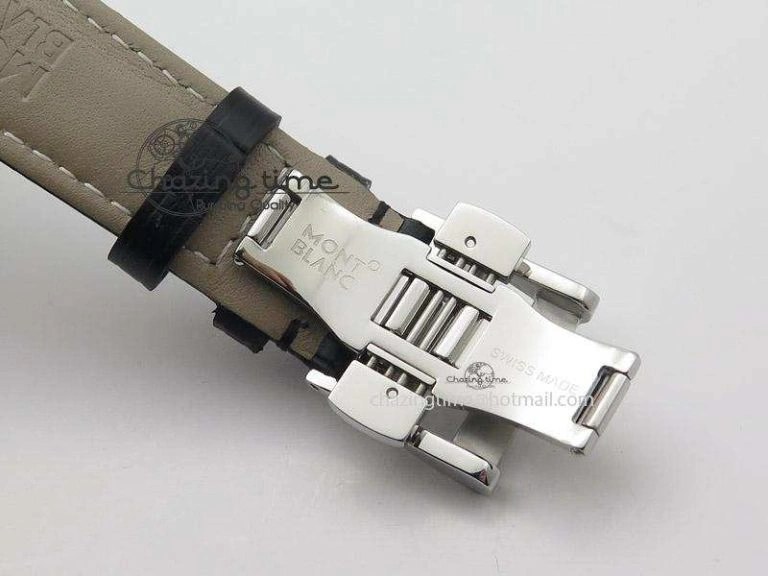 Heritage Spirit Moonphase SS Silver Dial SS Markers On Black Leather Strap MIYOTA 9015