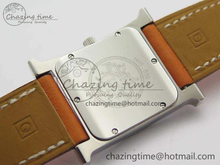 Heure H Ladies SS MKF 1:1 Best Edition White Dial On Leather Strap Swiss Quartz