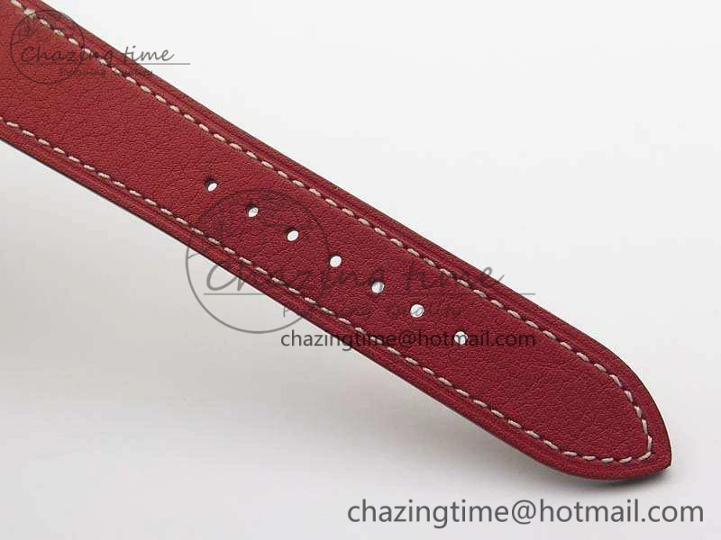 Heure H Ladies SS MKF 1:1 Best Edition White Dial On Leather Strap Swiss Quartz
