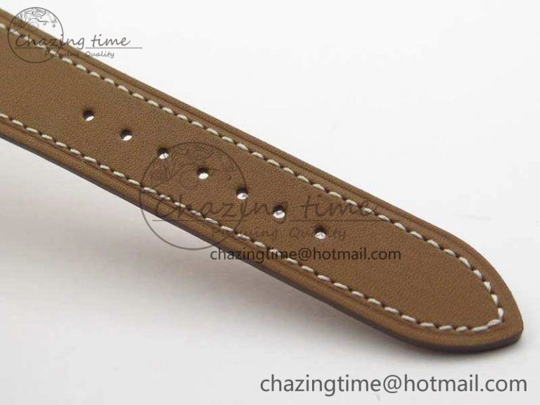 Heure H Ladies SS MKF 1:1 Best Edition White Dial On Leather Strap Swiss Quartz
